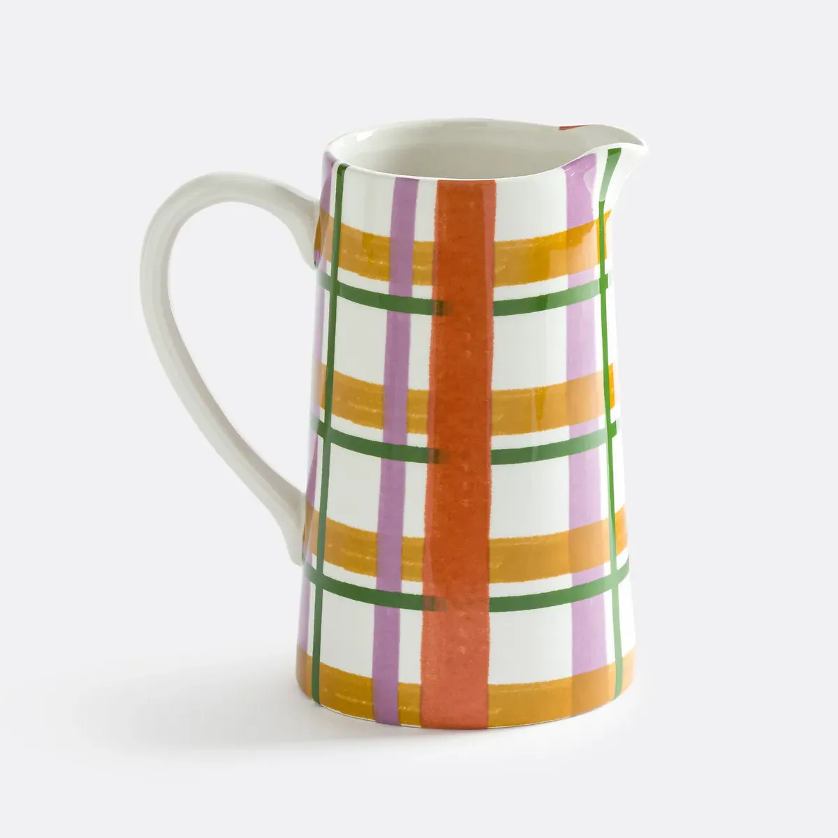 Kael Checked Earthenware Jug - Multi-Coloured product
