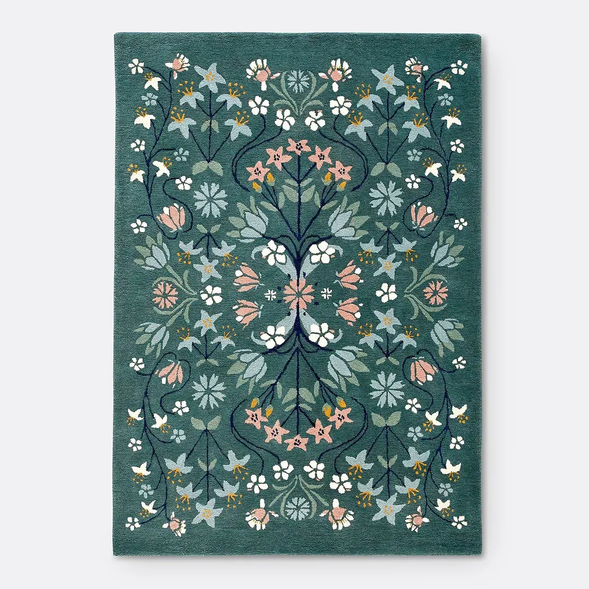 Keila Floral Print Rug - Multi-Coloured, Wool alternate view
