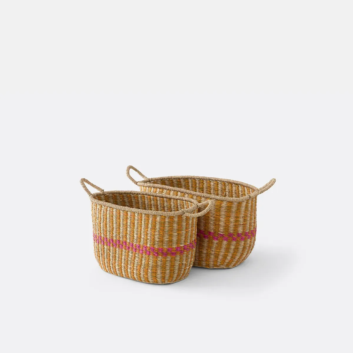 Kerala Set of 2 Sea Grass Baskets - Multi-Coloured product