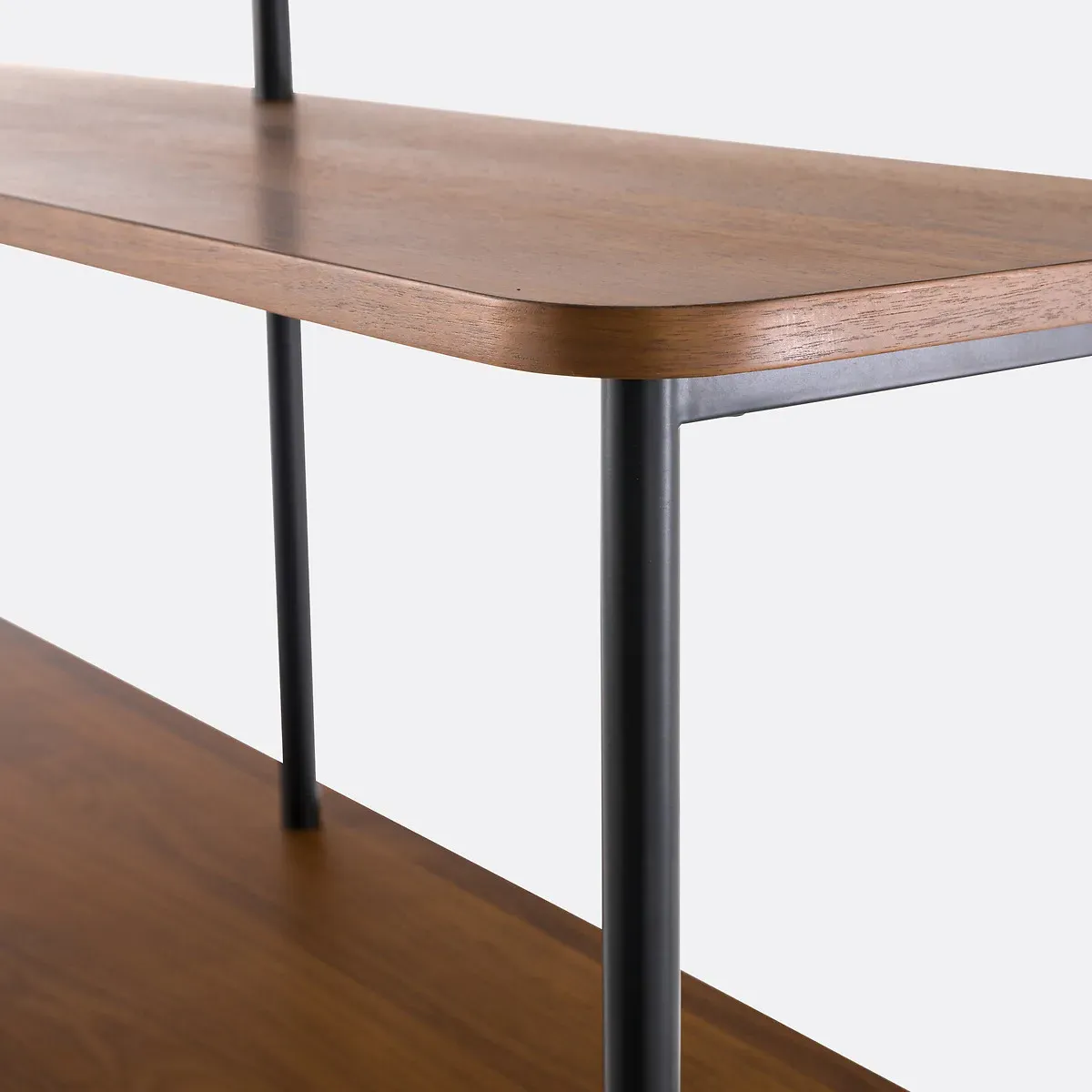 Kerrie Asymmetric Bookcase - Walnut Veneer, Steel alternate view