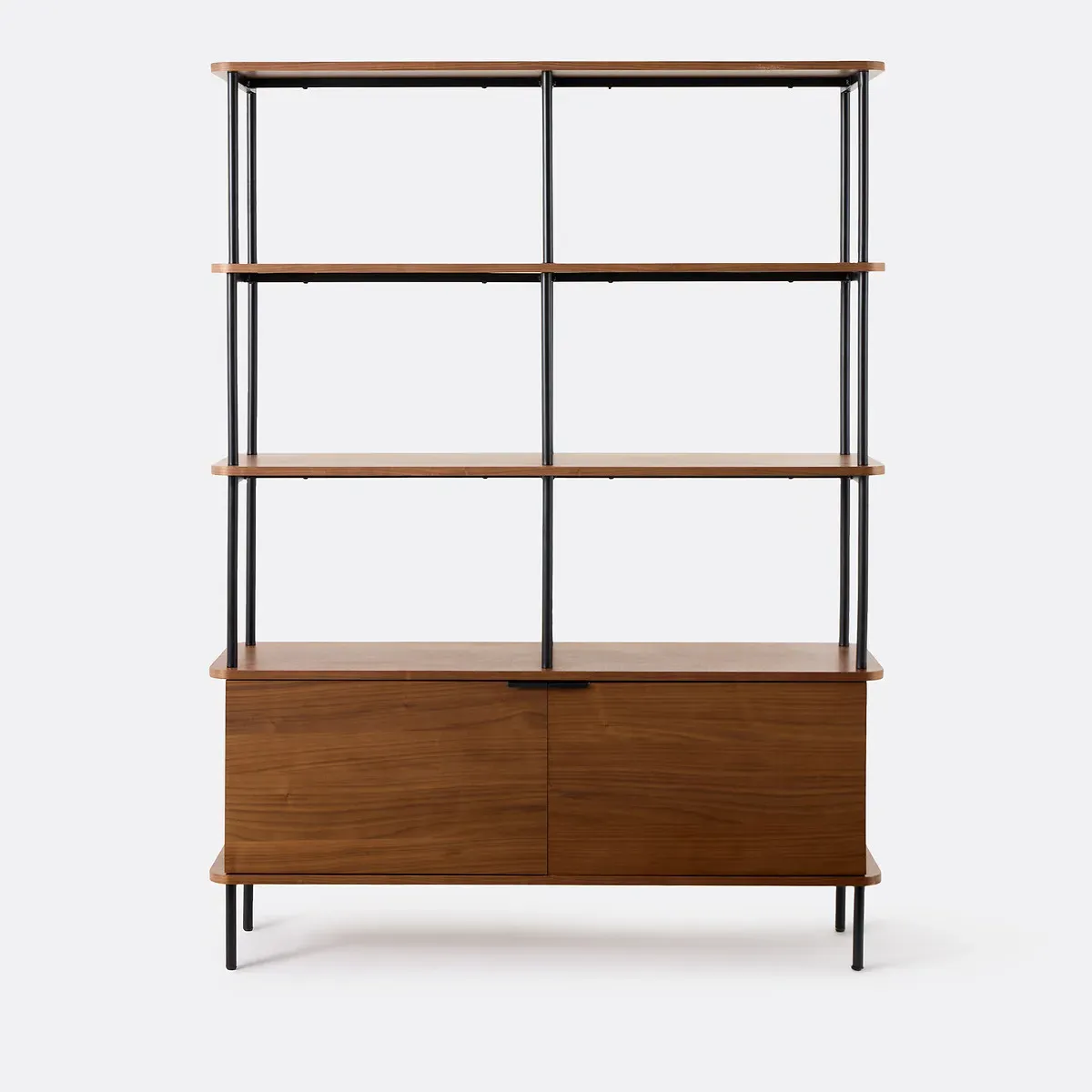 Kerrie Bookcase with Doors - Walnut, MDF alternate view