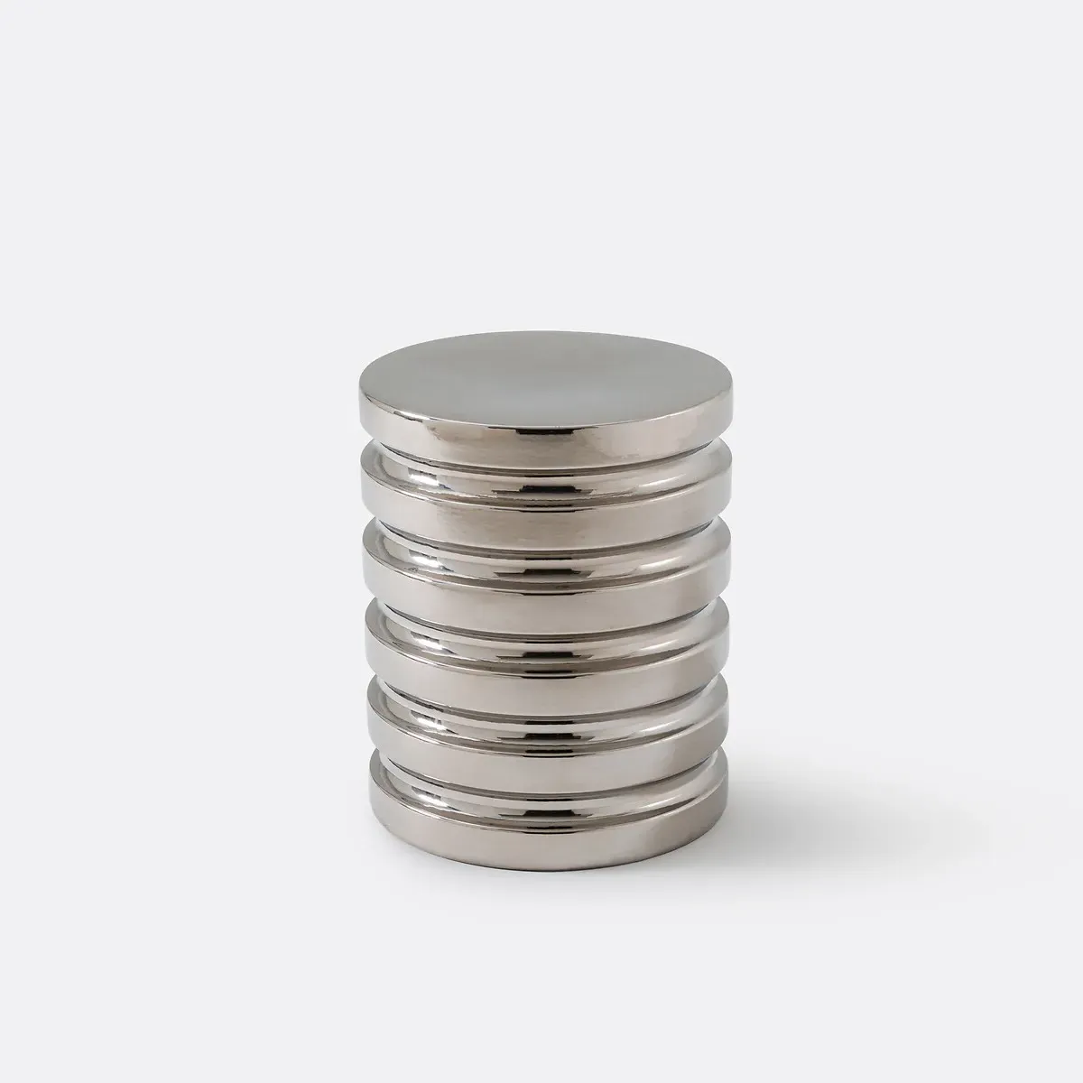 Kerros Round Side Table - Chrome, Ceramic product