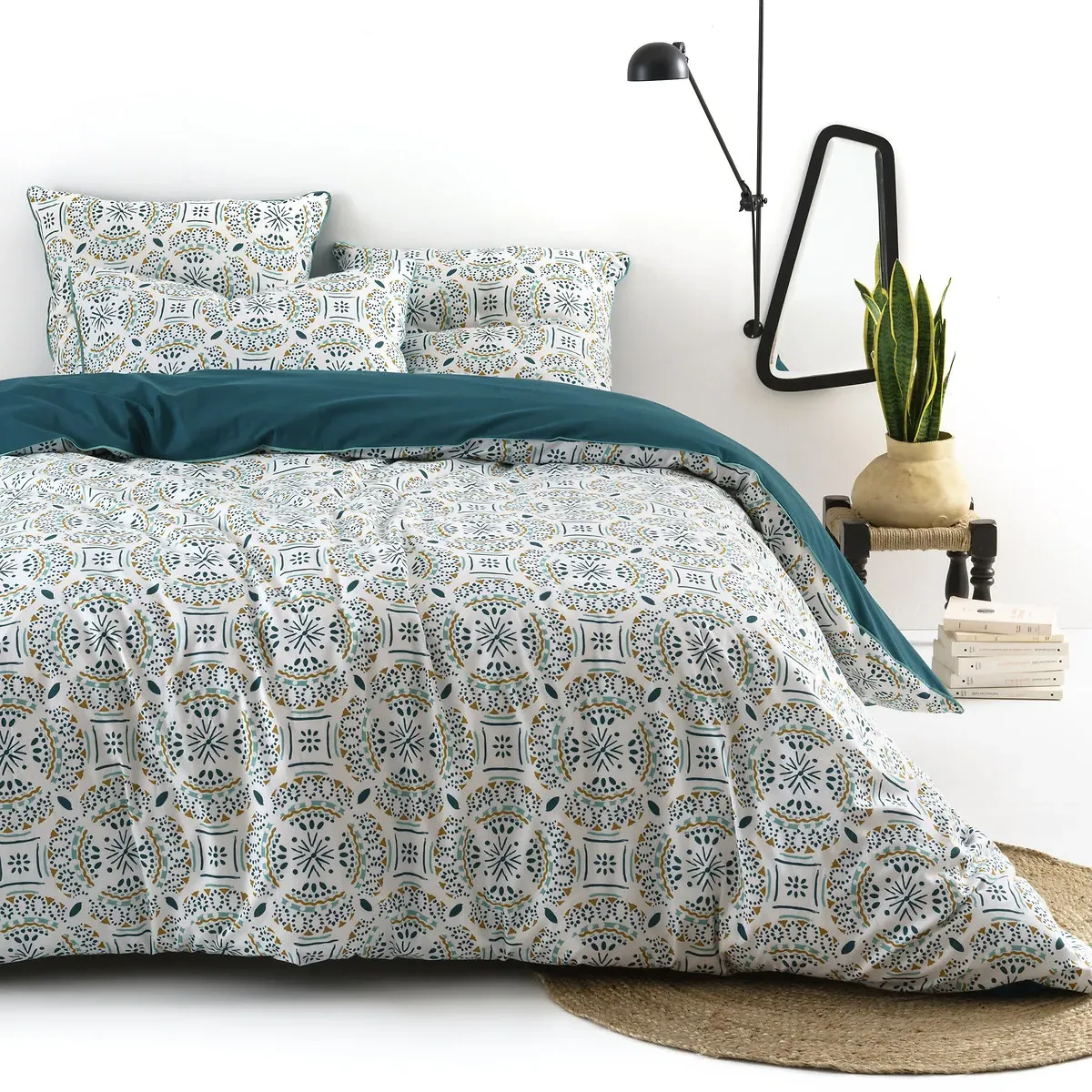 Keyiah Floral Duvet Cover - Green, Cotton product