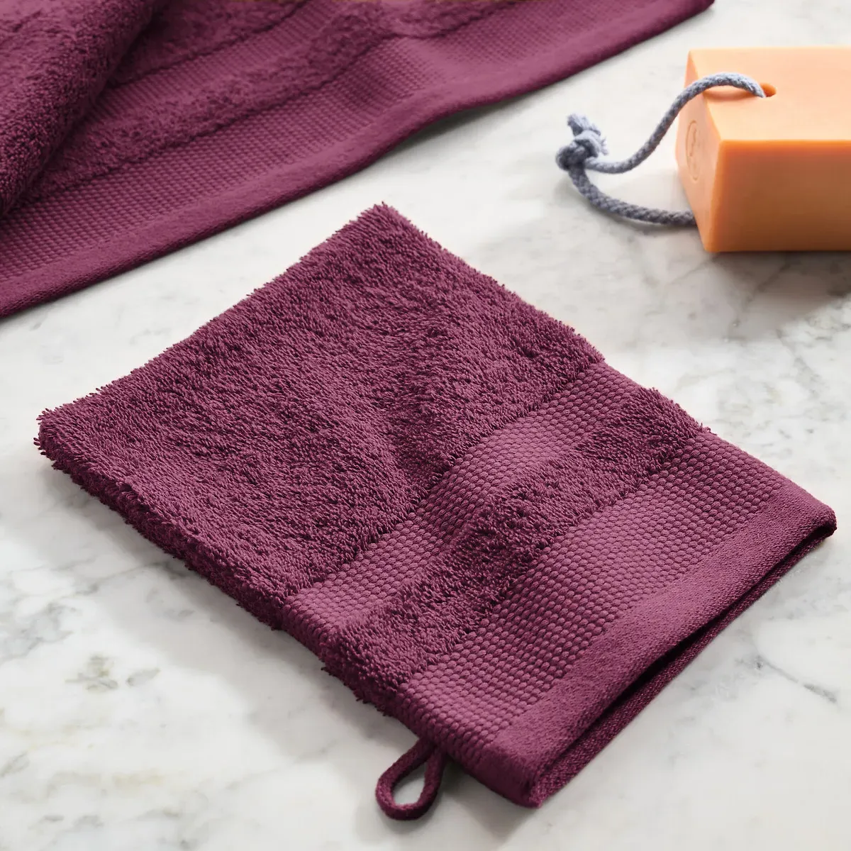 Kheops Pack of 4 Wash Mitts - Grape, Egyptian Cotton alternate view