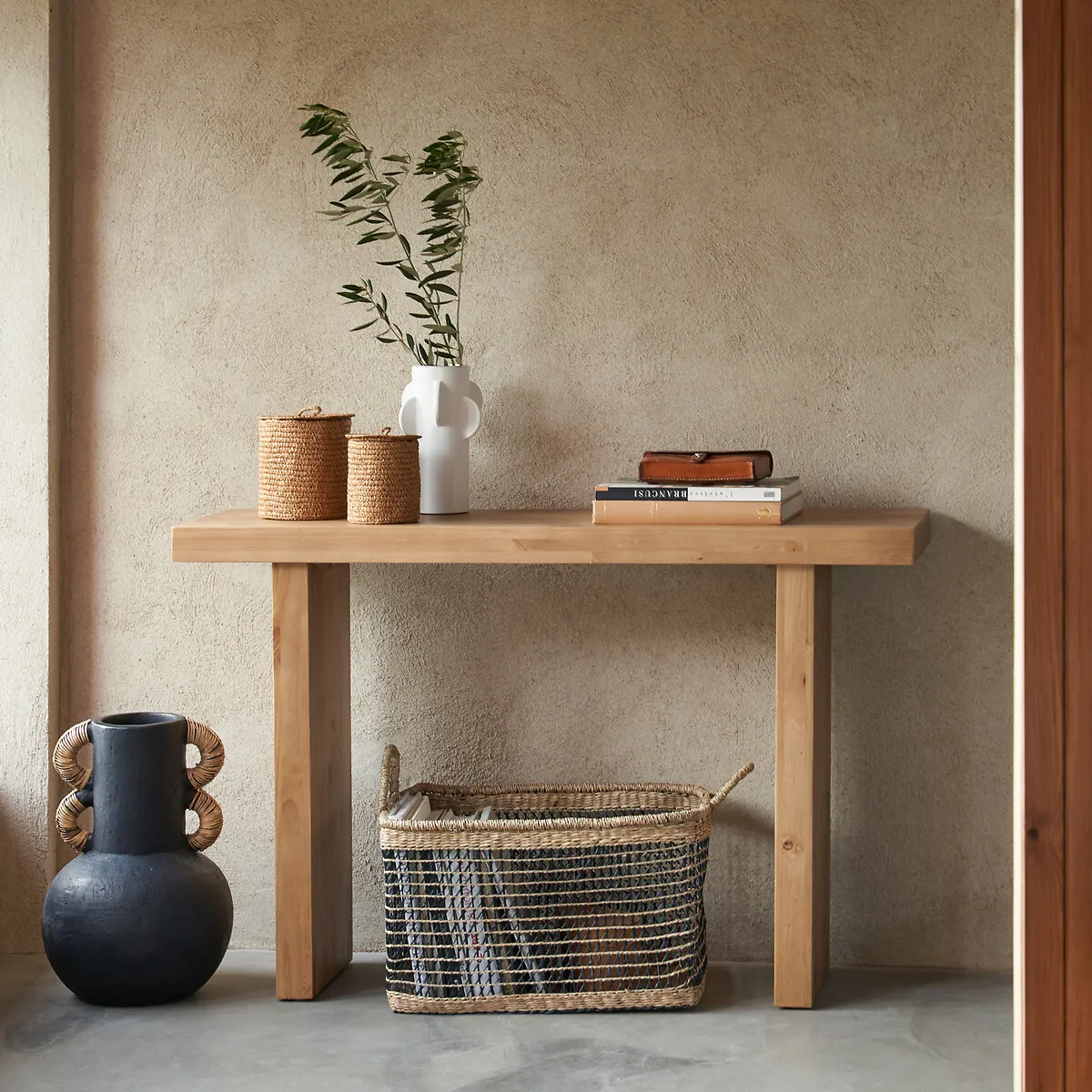 Kiera Set of 2 Woven Baskets with Lid - Natural, Paper Cord alternate view