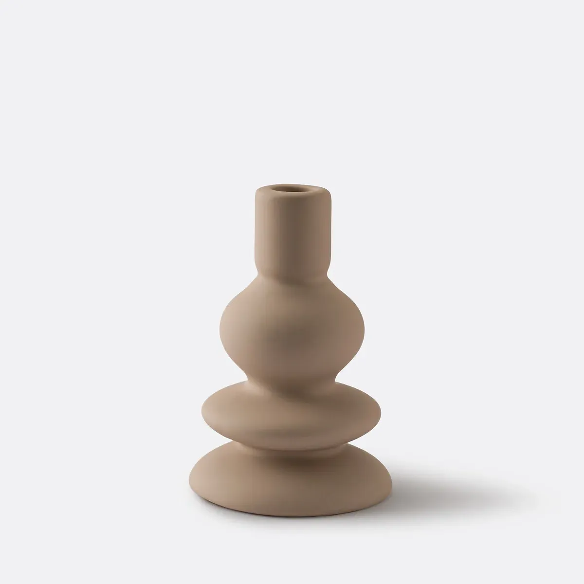 Kiero Candle Holder - Beige, Ceramic product