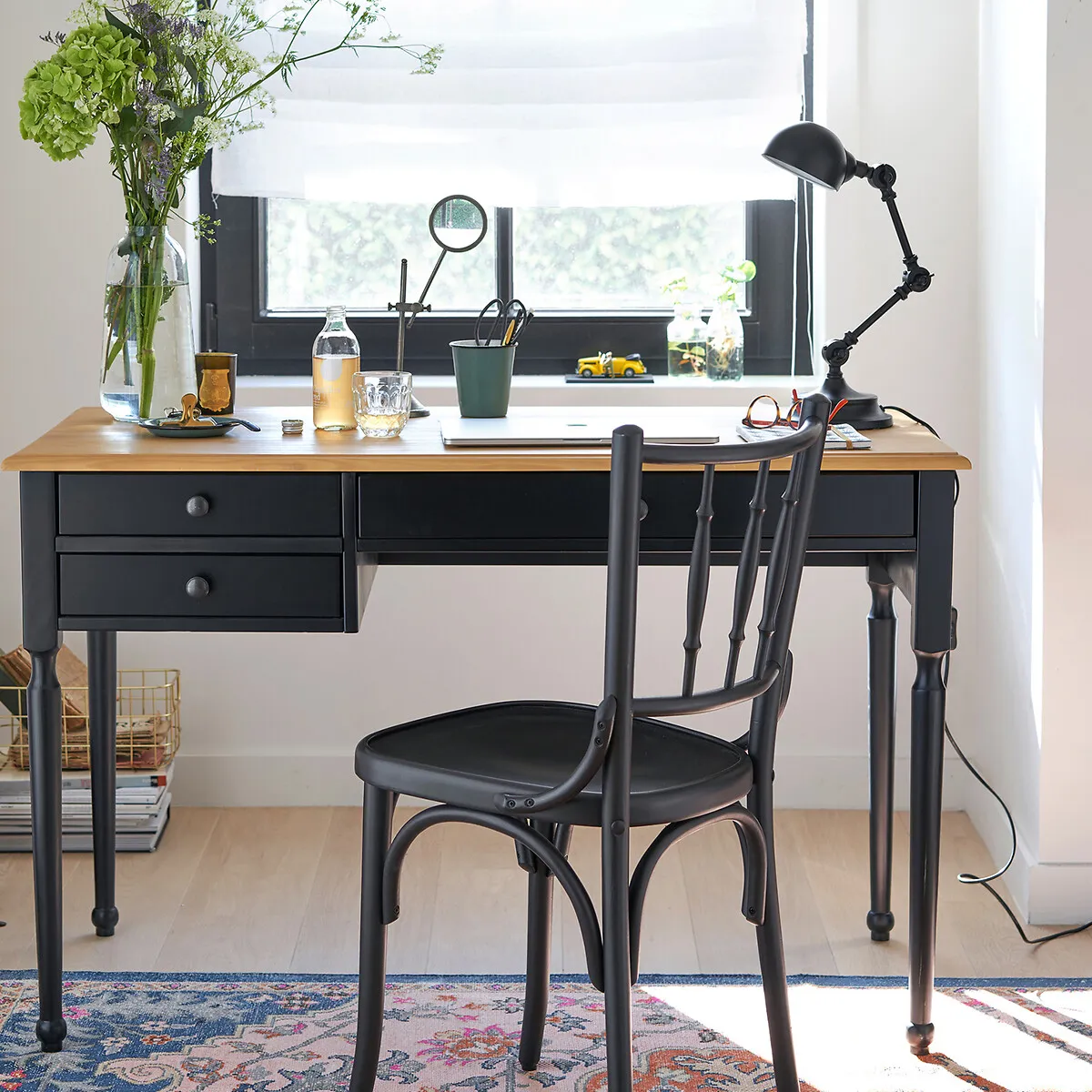 Kikan Metal Desk Lamp with Swivel Arm - Matt Black alternate view
