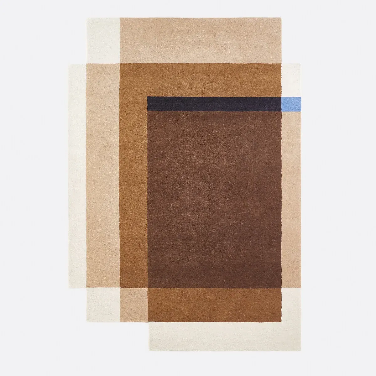 Kimto Wool Rug with Unstructured Print - Brown product