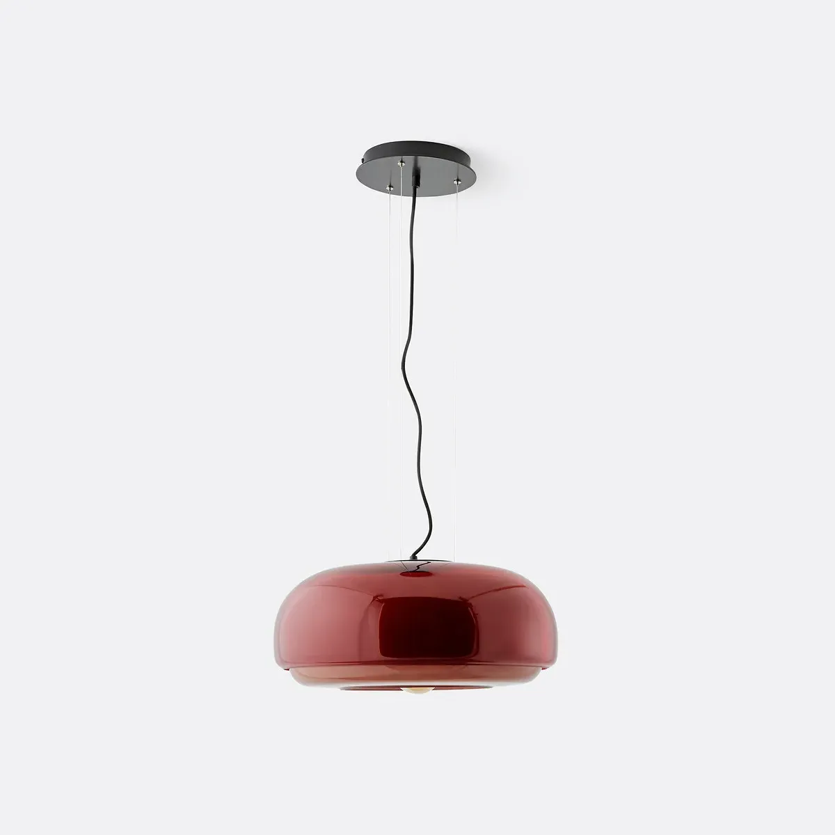Kinoko 45cm Ceiling Light - Red, Glass product