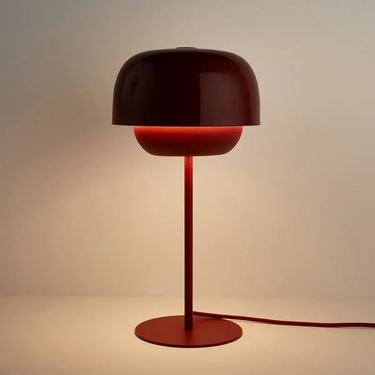 Kinoko Iron Table Lamp - Burgundy alternate view