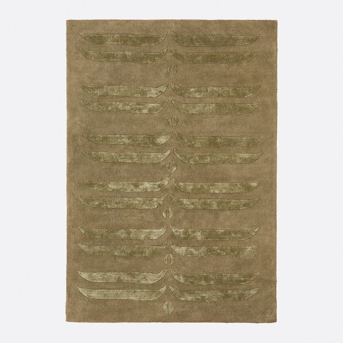Kira Animal Pattern Rug - Khaki, Cotton/Lyocell alternate view