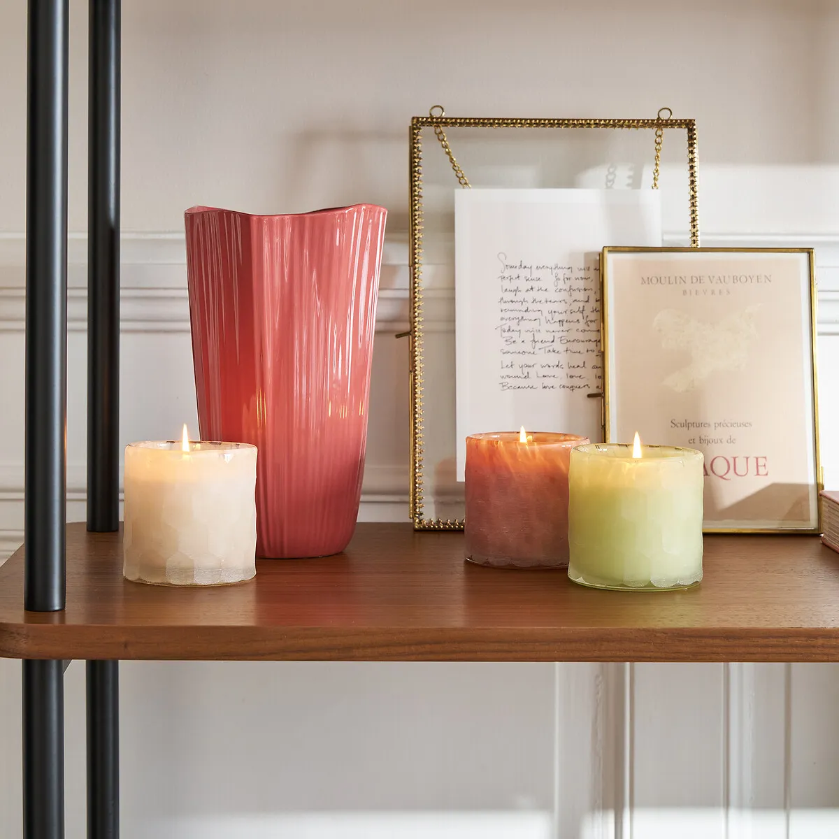 Kivia Candle in Stained Glass Jar - Nude alternate view