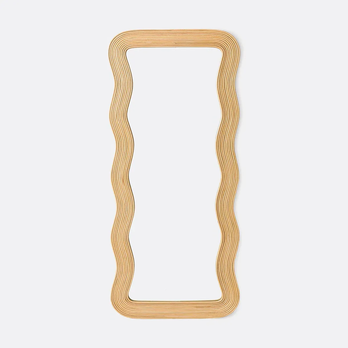 Kiza 180cm Wavy Full-Length Mirror - Natural, Rattan product