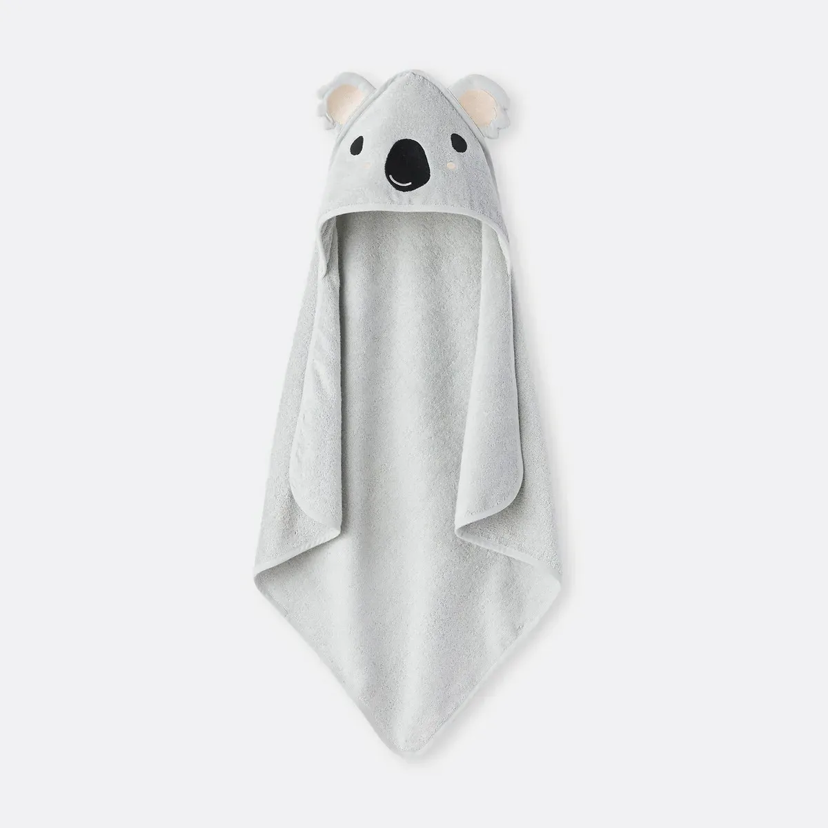 Koala Bath Cape with Hood - Grey, Organic Cotton product