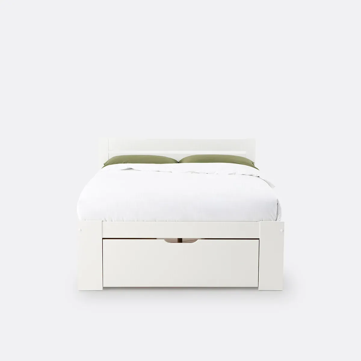 Konni Bed with Storage Drawers and Bedside Tables - White, Pine alternate view