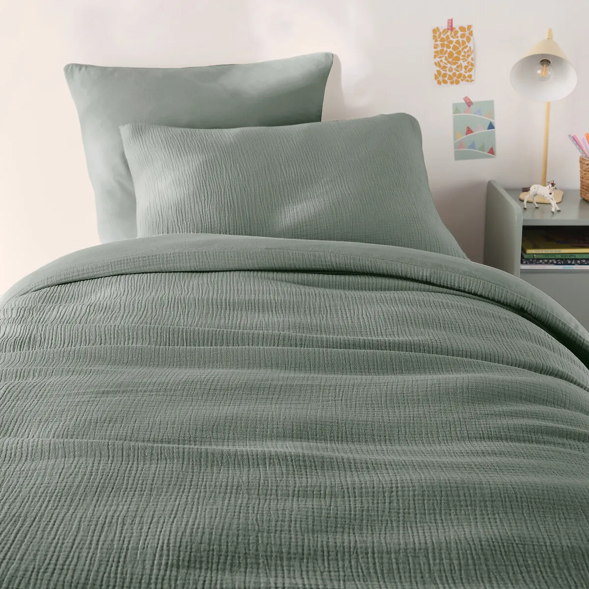 Kumco Duvet Cover - Sage, Cotton Muslin product