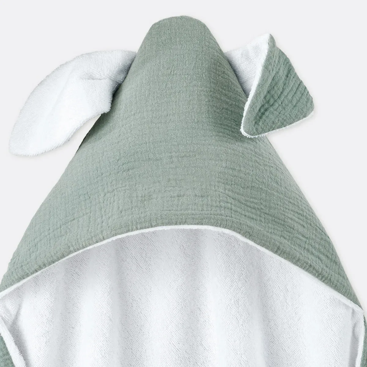 Kumla Bath Cape - Grey-Green, Cotton Muslin alternate view