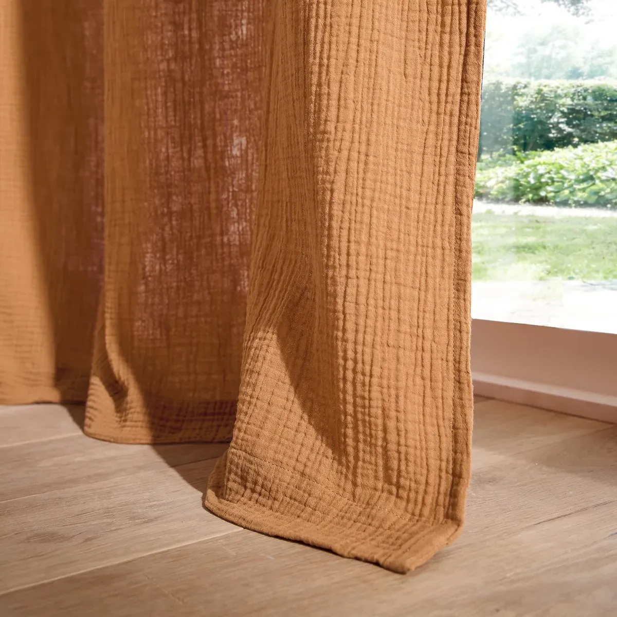 Kumla Curtain with Eyelets - Hazel, Cotton Muslin alternate view