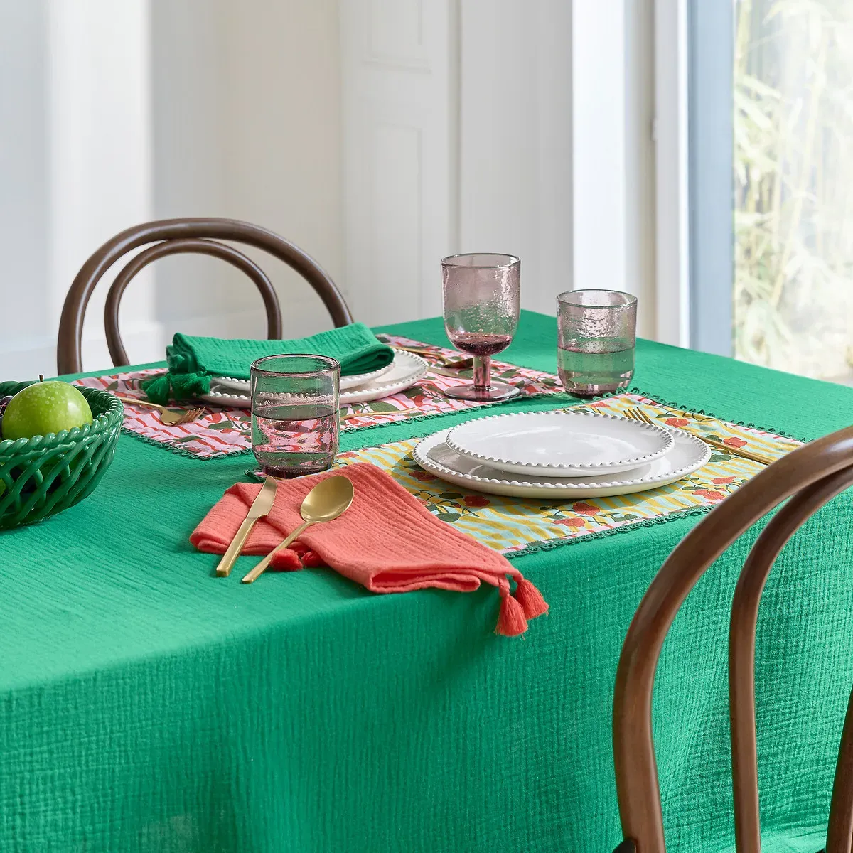 Kumla Set of 4 Napkins - Poppy, Cotton Muslin alternate view