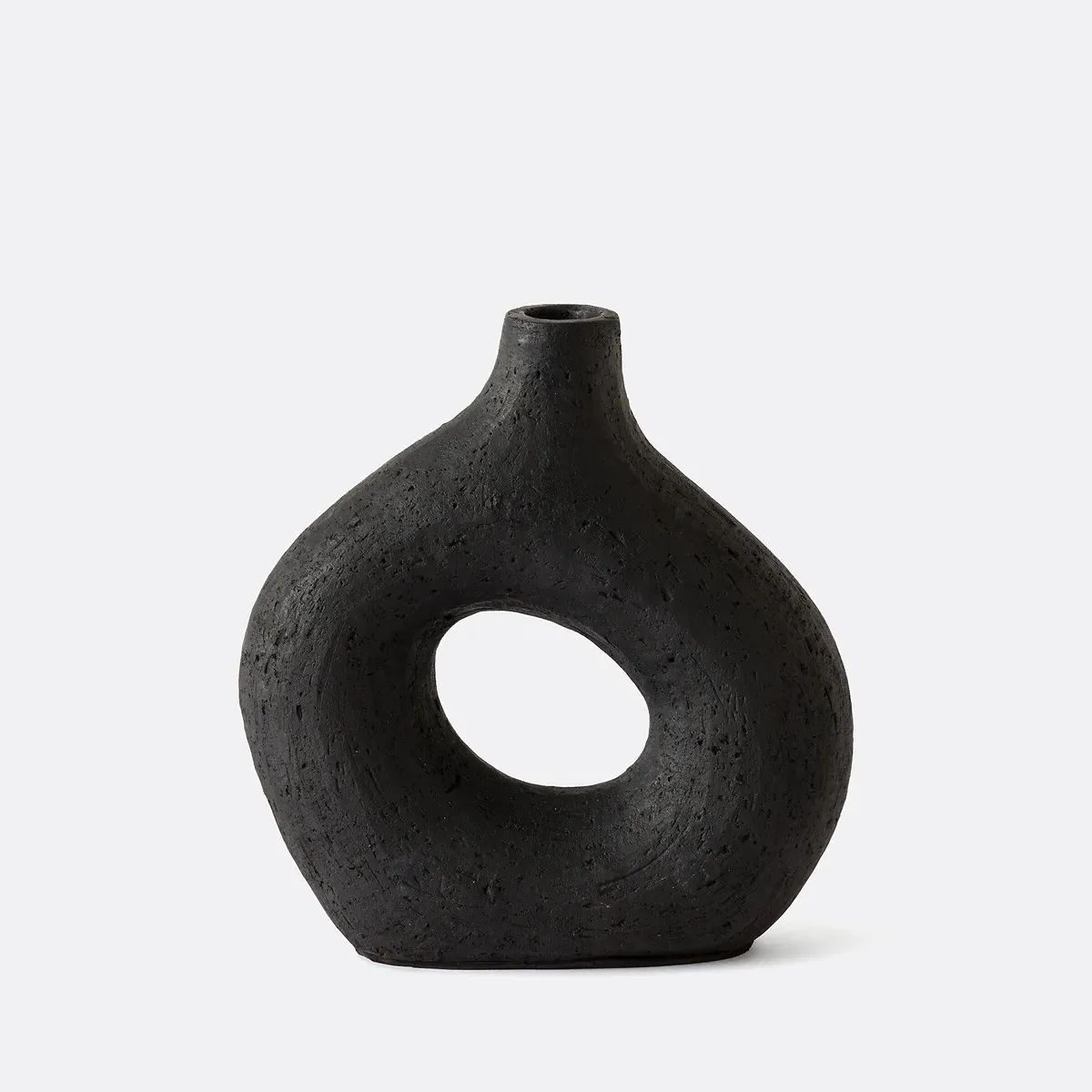 Kuro Decorative Ceramic Vase - Black, Terracotta product