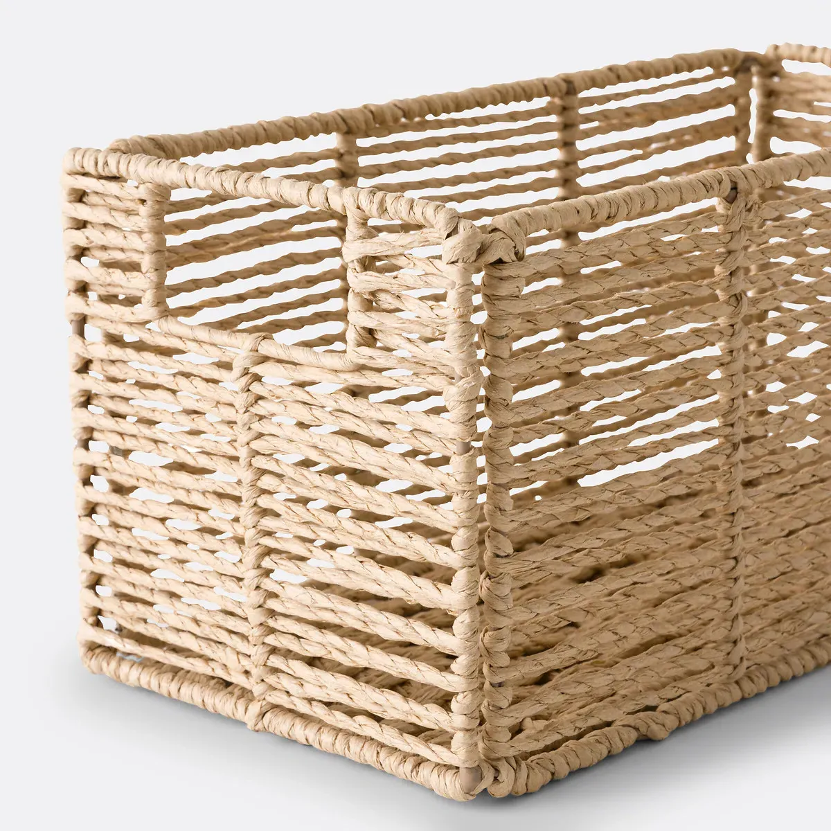 Lahjar Folding Storage Cube - Natural, Woven Paper alternate view