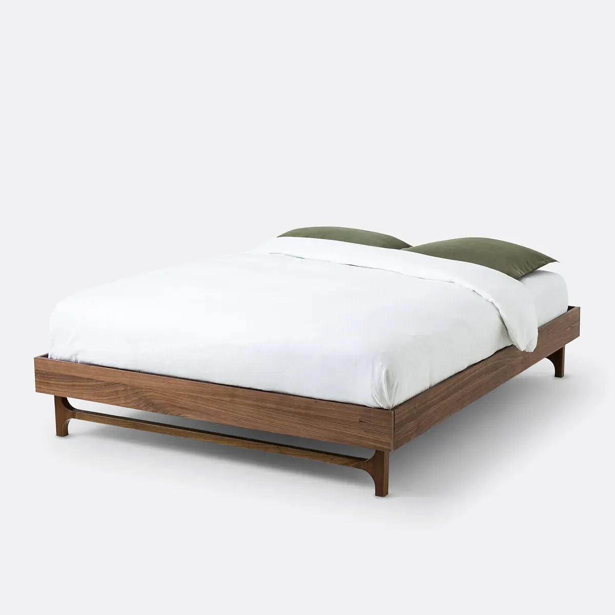 Larsen King Size Bed with Bed Base - Walnut product