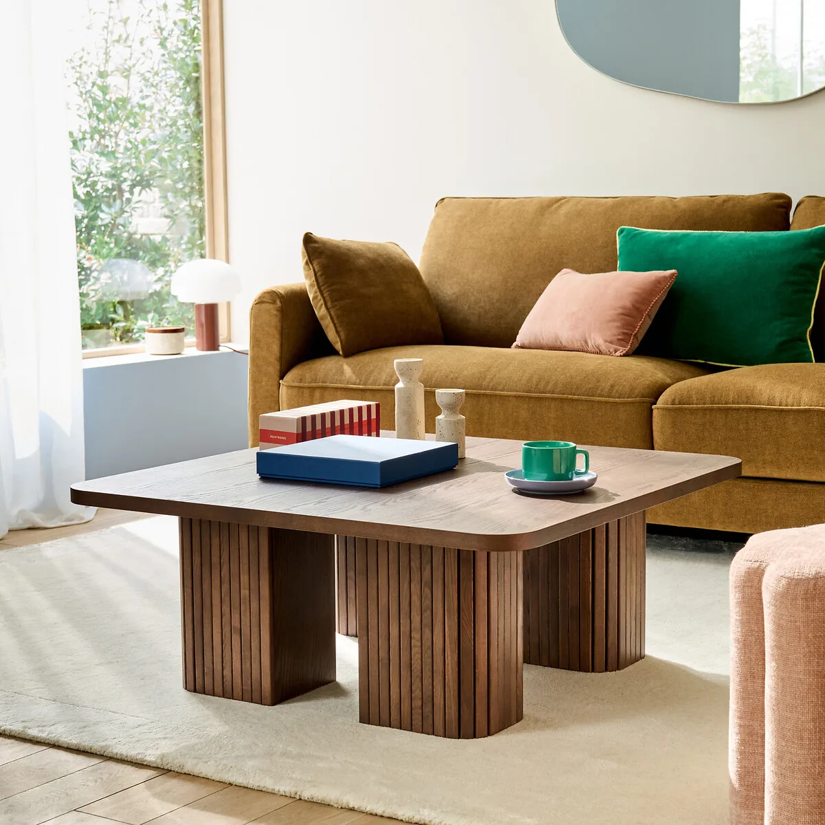 Latti Round Coffee Table - Walnut, Ash Veneer alternate view