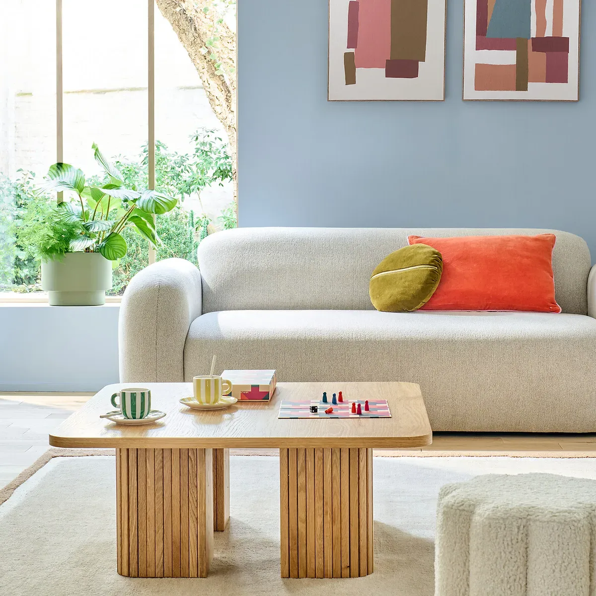 Latti Square Coffee Table - Oak, Oak Veneer alternate view