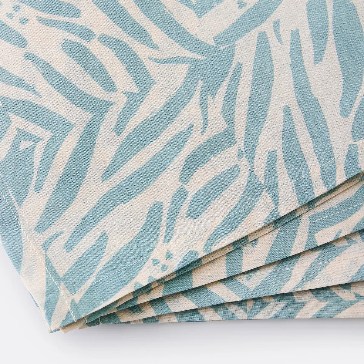 Lean Set of 4 Cotton Voile Napkins - Blue Print alternate view