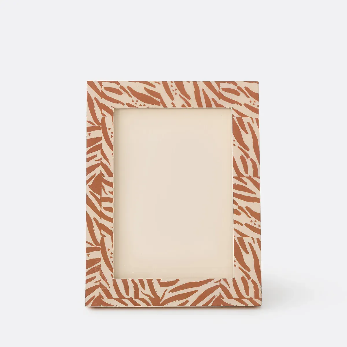 Lean Zebra Print Photo Frame - Terracotta, MDF product