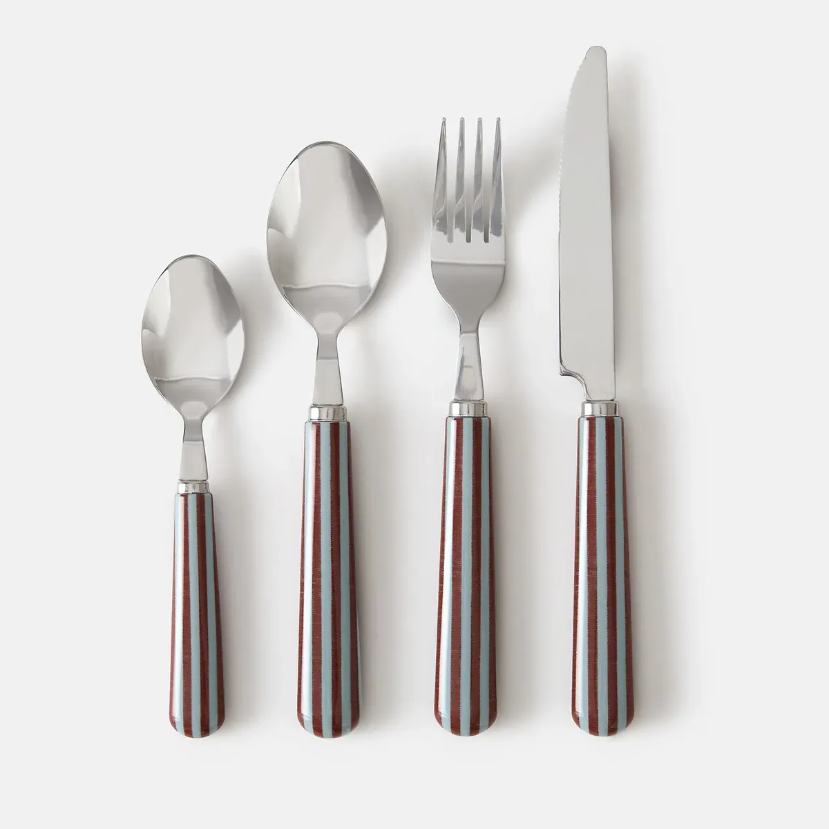 Leela 16-Piece Cutlery Set - Blue, Burgundy, Stainless Steel product