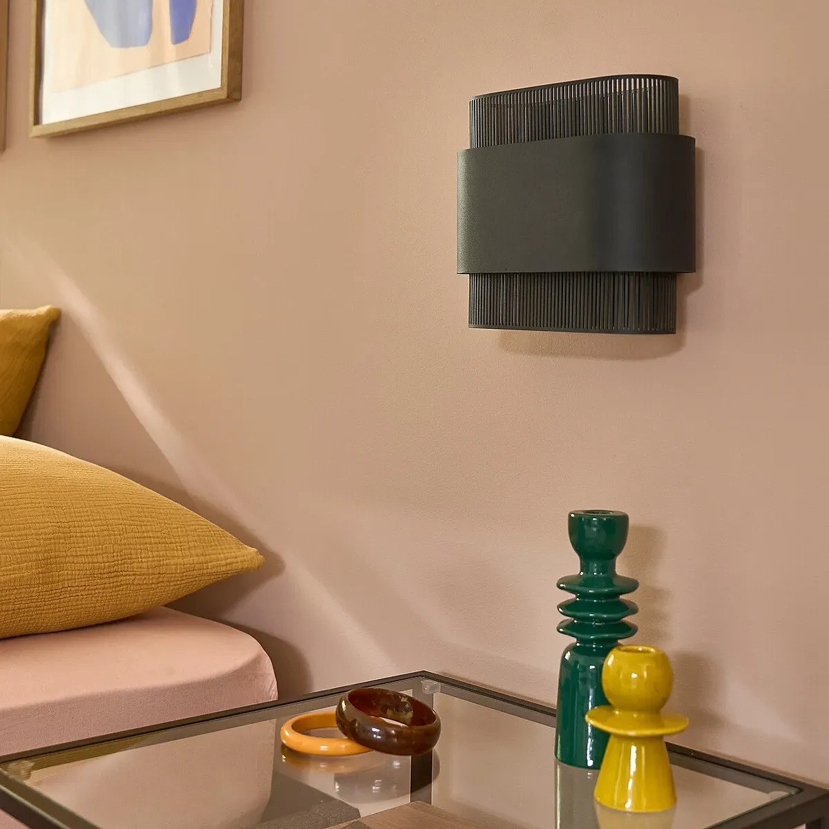 Leila Double Wall Light - Black, Iron alternate view