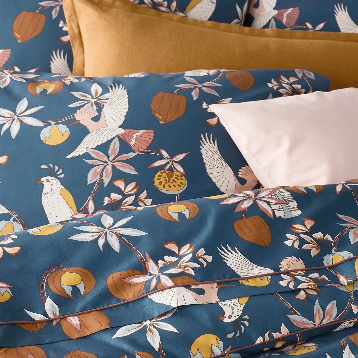 Letti Flat Sheet - Blue Print, Cotton Percale product