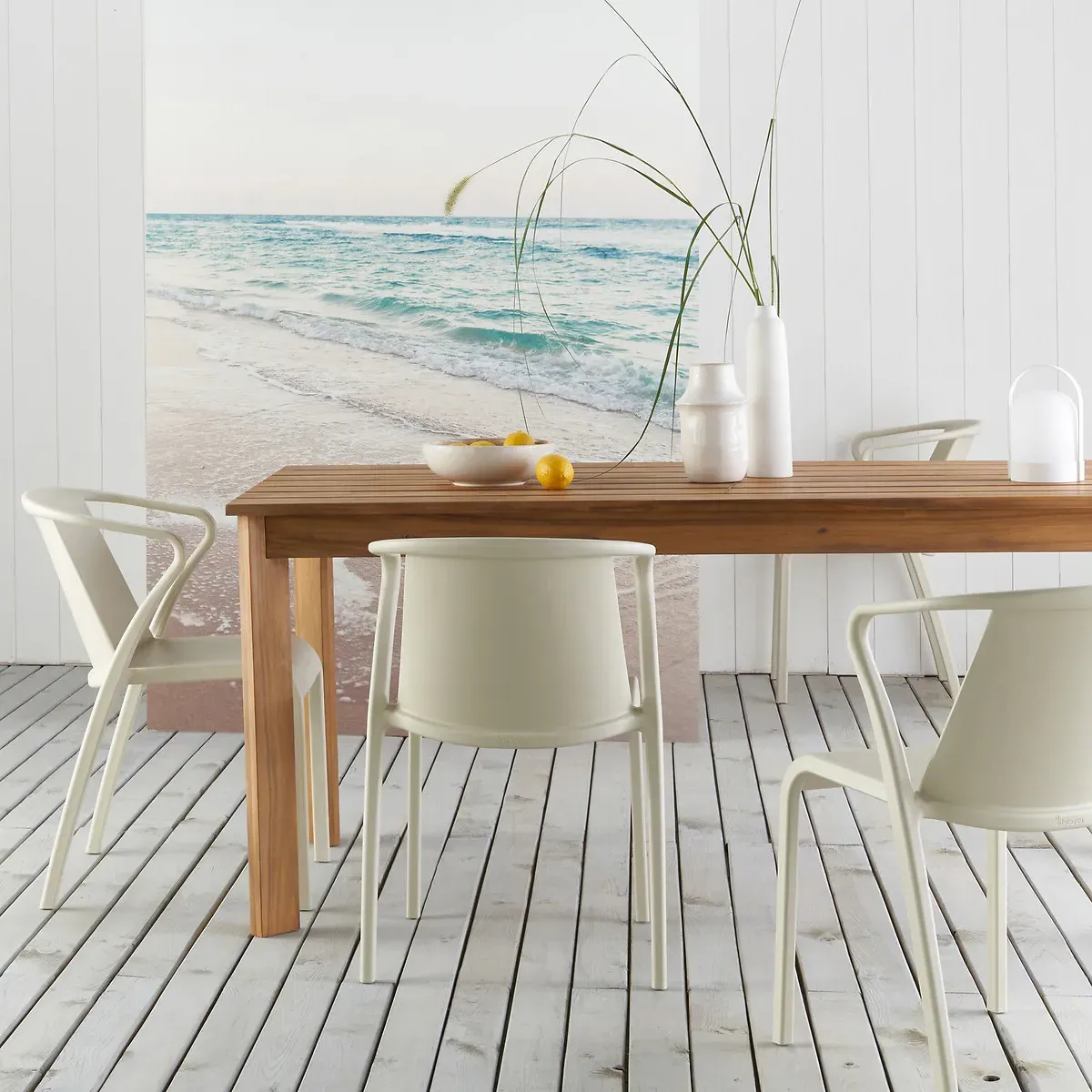 Lia Rectangular Garden Dining Table - Brown, Acacia alternate view