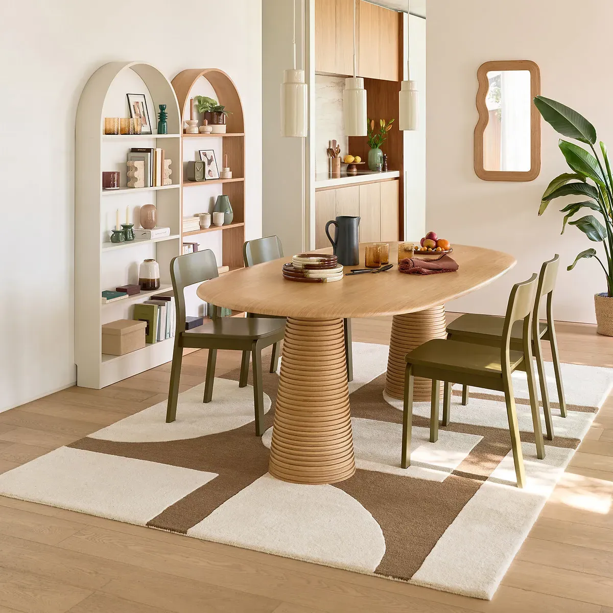 Liam Oval 6-8 Seater Dining Table - Oak, MDF Veneer alternate view