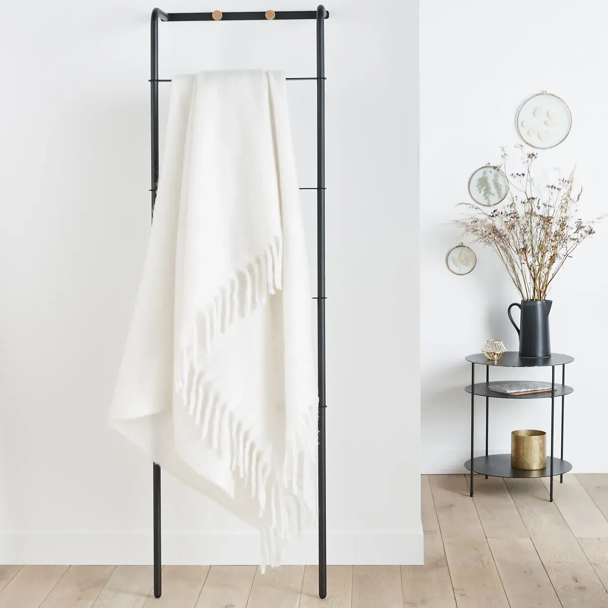 Lichen Throw Blanket - Ecru, Acrylic Wool Blend product