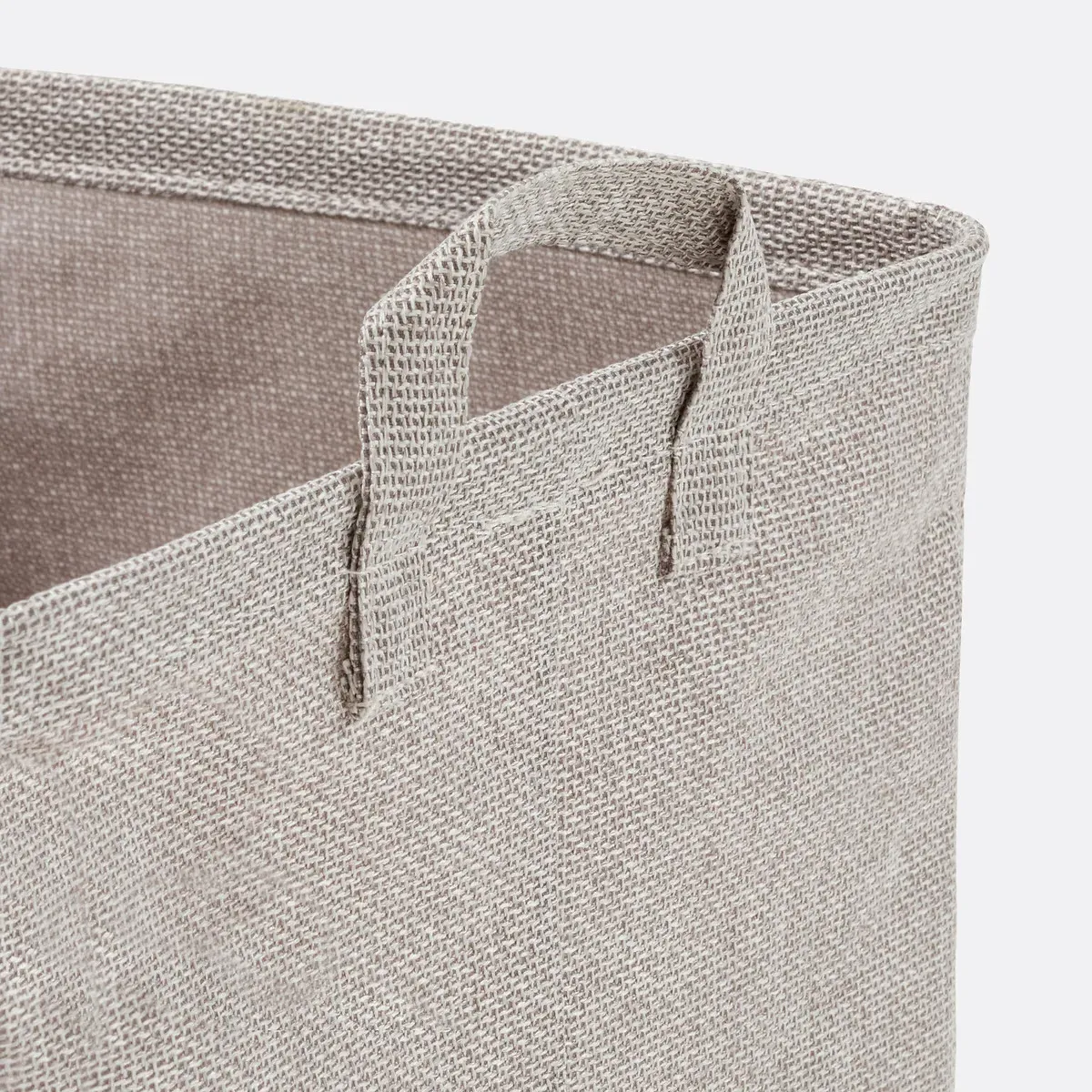 Lihoa Cube Storage Basket with Handles - Light Grey, Polyester alternate view