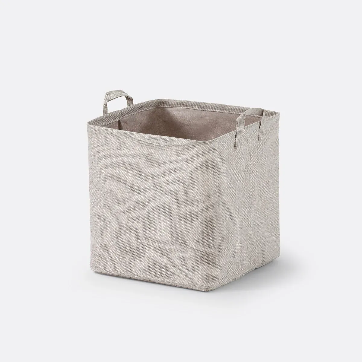 Lihoa Cube Storage Basket with Handles - Light Grey, Polyester product