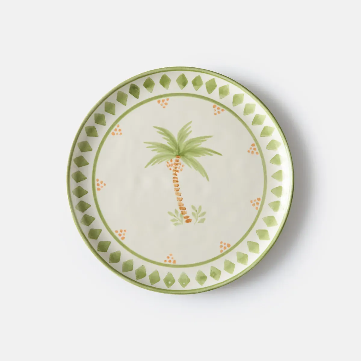 Limao Set of 4 Dessert Plates - Palm Tree Print, Stoneware product
