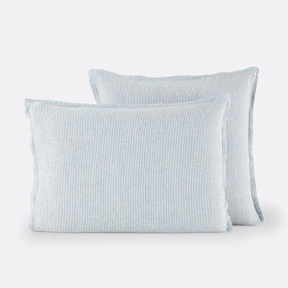 Limona Pillowcase - Blue Striped, Washed Linen product