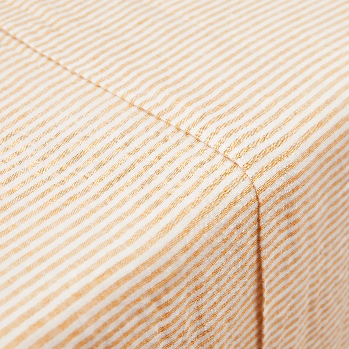 Limona Striped Flat Sheet - Yellow, Washed Linen alternate view