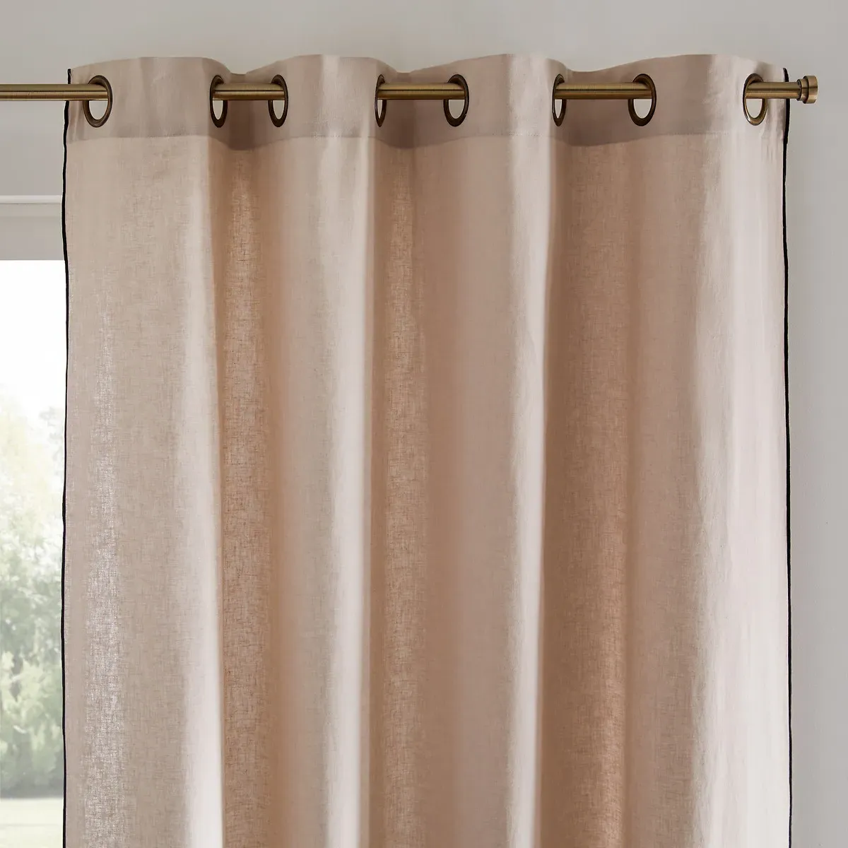 Lincot Eyelet Curtain - Natural, Linen/Cotton alternate view