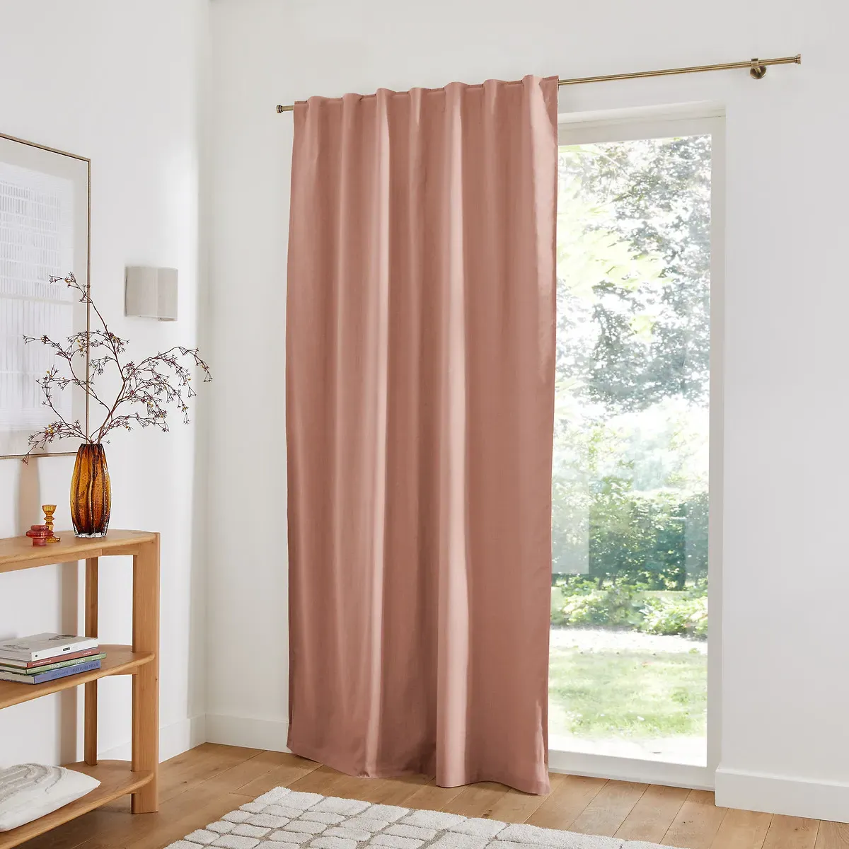 Lincot Hidden Tab Blackout Curtain - Praline, Linen Cotton alternate view