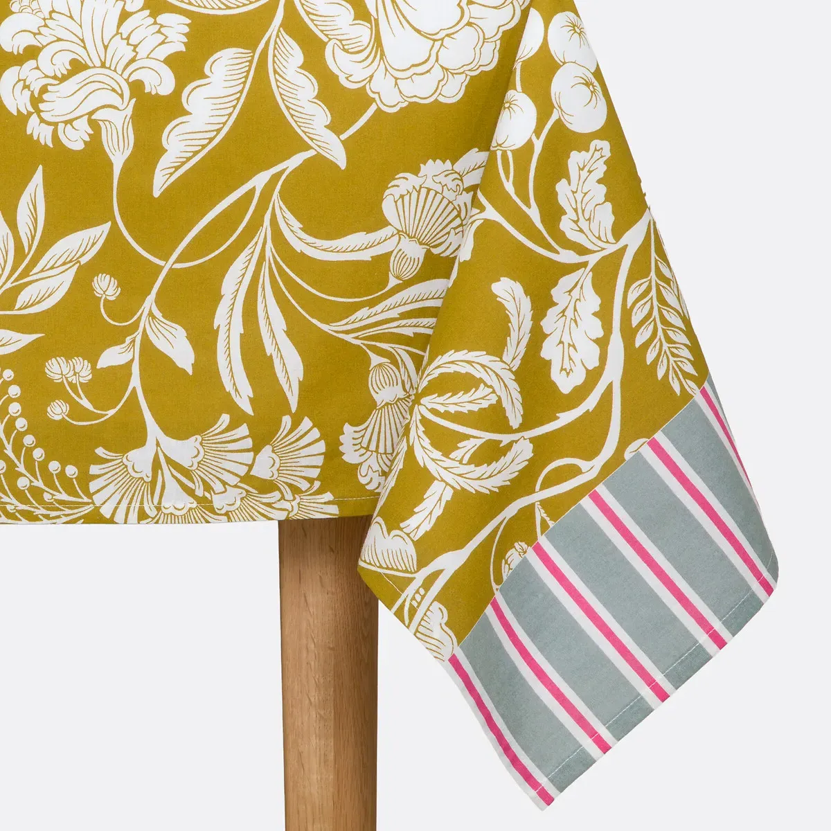 Linda Floral Print Tablecloth - Printed, Washed Cotton alternate view