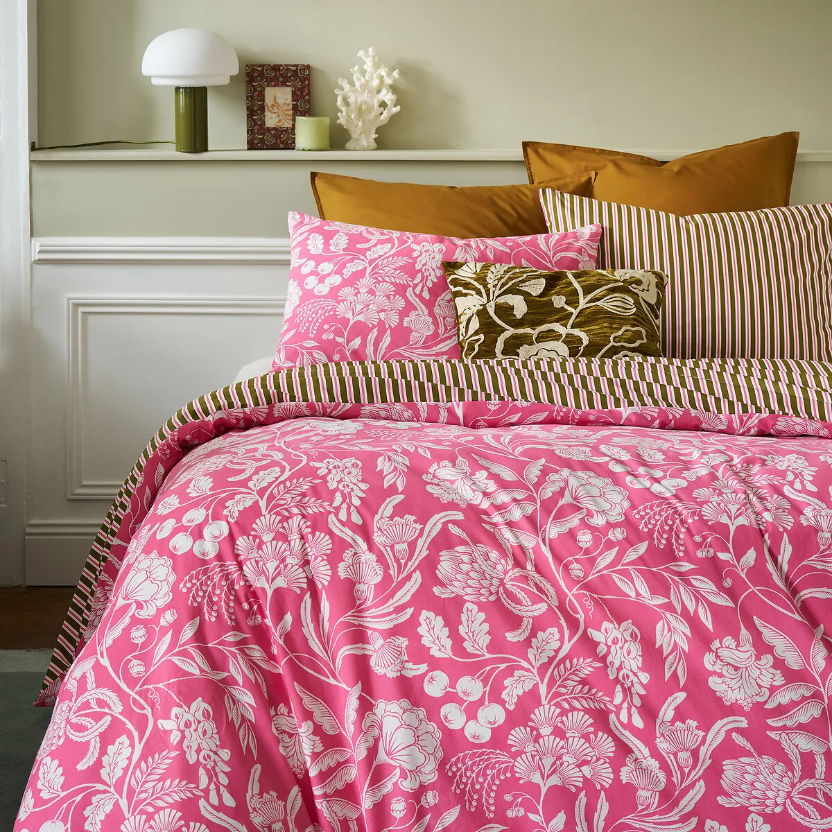 Linda Pillowcase - Pink, Cotton alternate view