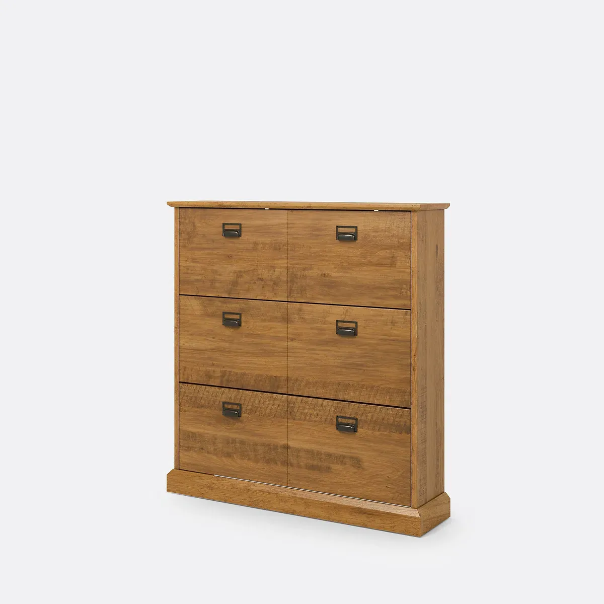 Lindley 3-Drawer Shoe Cabinet - Dark Wood, Pine product