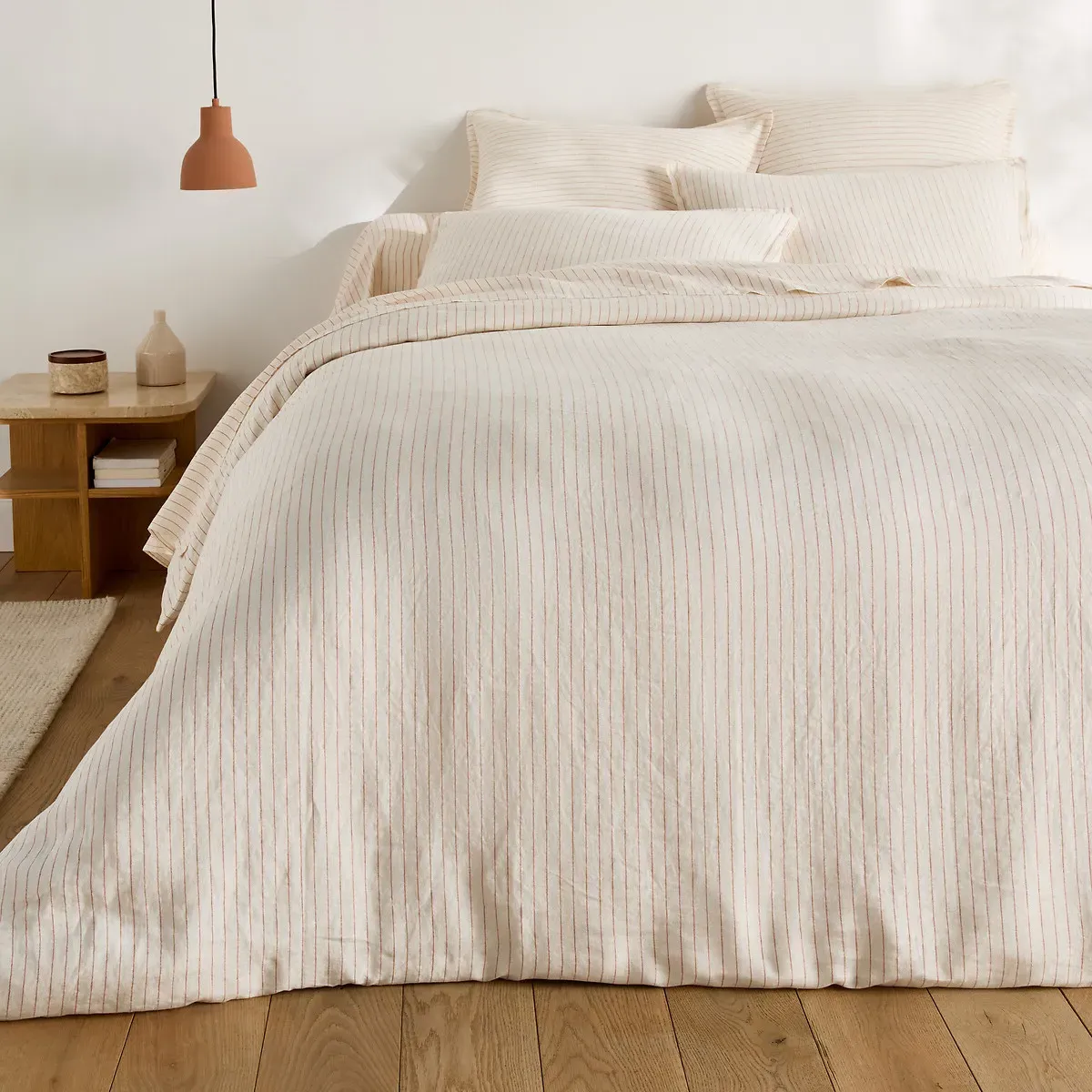 Linot Striped Pillowcase - Ecru, Washed Linen alternate view