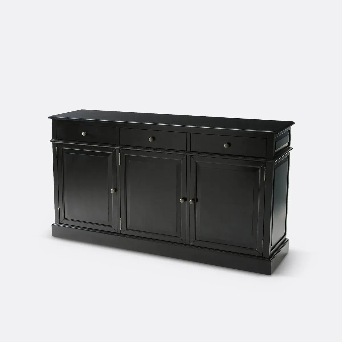 Lipstick 3-Door Dresser Lower Section - Black, Pine product