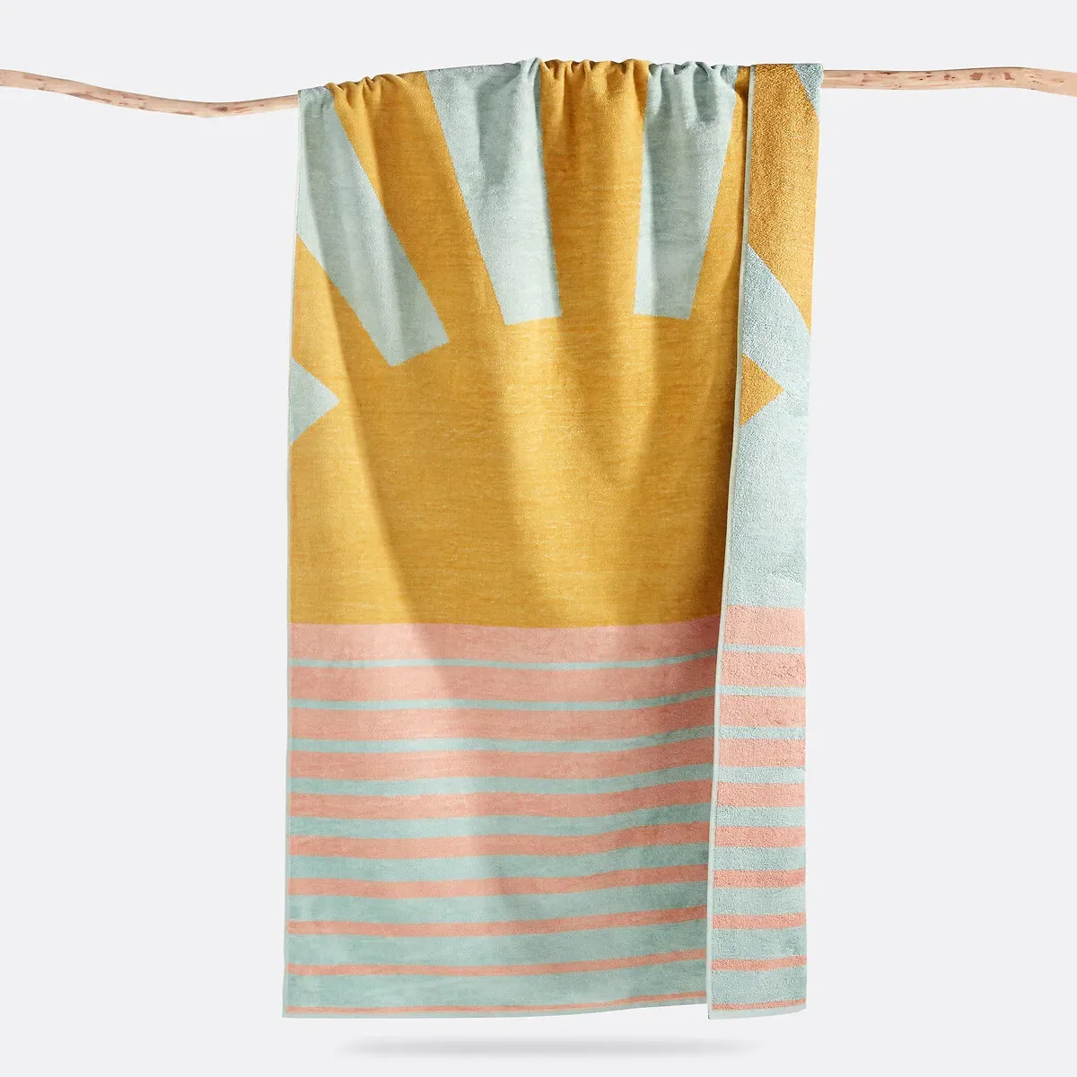 Listrado Graphic Jacquard Velour Beach Towel - Multi-Coloured, Cotton product