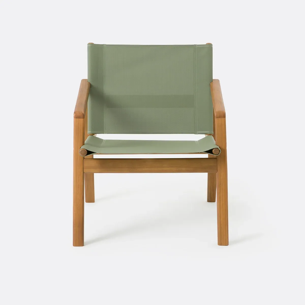 Livie 2-Seater Garden Furniture Set with Footrest - Khaki, Acacia alternate view